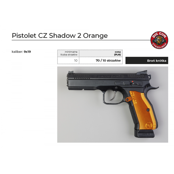 Pistolet CZ Shadow 2 Orange
