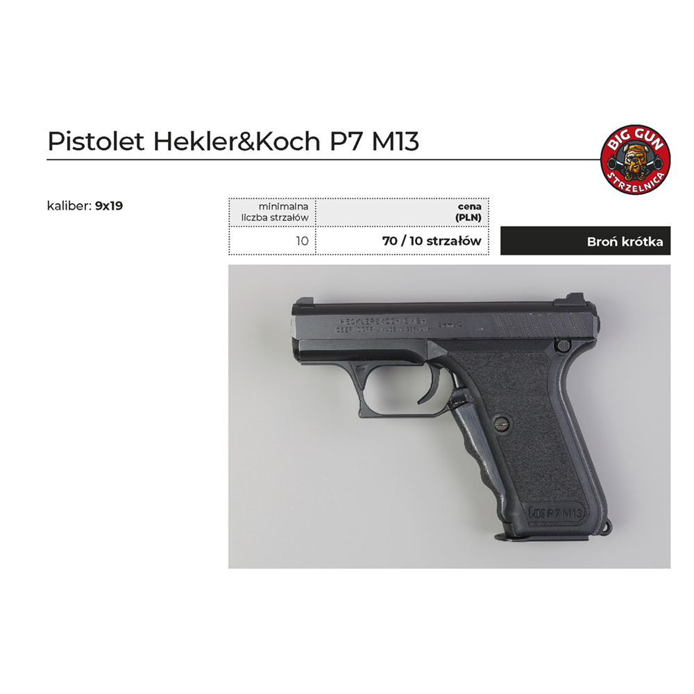 Pistolet Hekler&Koch P7 M13