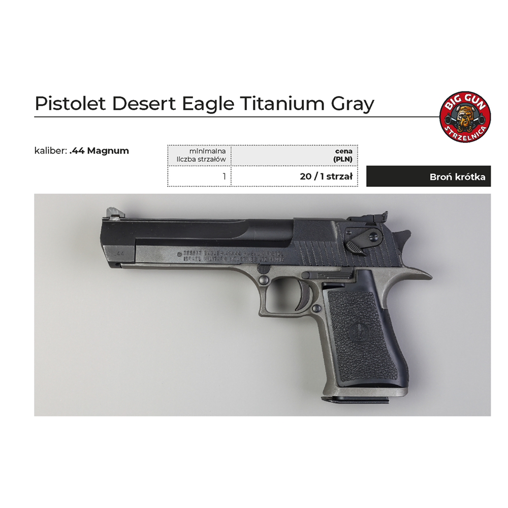 Pistolet Desert Eagle Titanium Gray