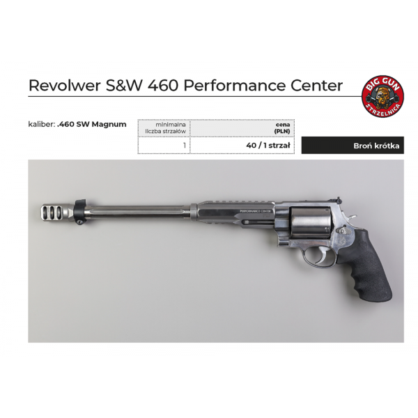 Revolwer S&W 460 Performance Center