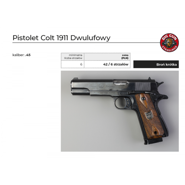 Pistolet Colt 1911 Dwulufowy