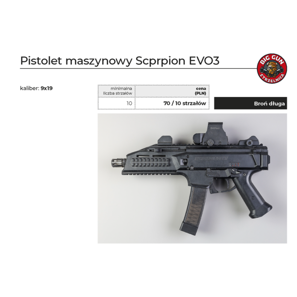 Pistolet maszynowy Scorpion EVO3